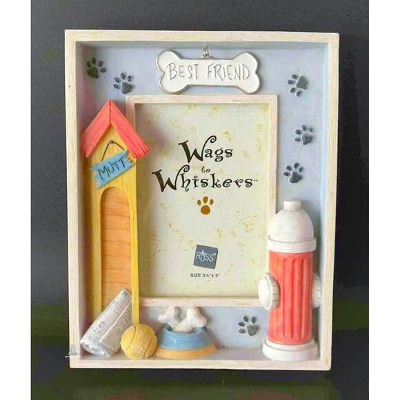 Other - Adorable Russ Berrie Dog Frame Best Friend Fire Hydrant Doghouse Newspaper